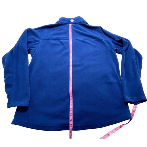 MARMOT Polartec Mock Neck Fleece Full Zip Jacket Outdoors Men Navy Blue XL 13-16 - Picture 9 of 13